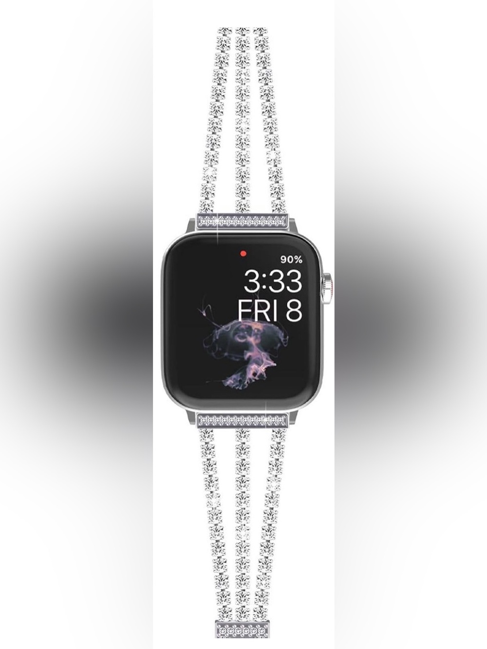 💜🆕💜Silver Smartwatch with Crystal Band
